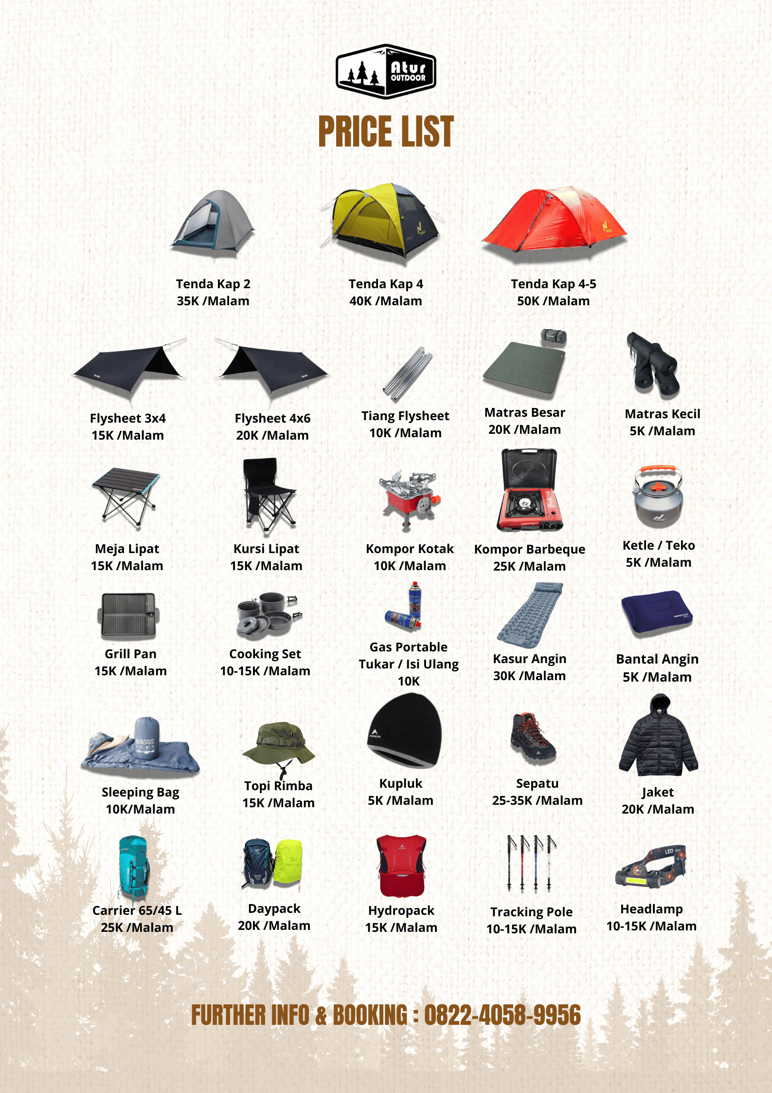 Price List - Rent Regular